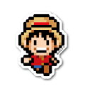 ピクセルワンピース ステッカー ルフィ ミニサイズ OPX001S ONE PIECE ドット絵 漫画 アニメ キャラクター グッズ