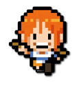 ピクセルワンピース ステッカー ナミ ノーマルサイズ OPX003 ONE PIECE ドット絵 漫画 アニメ キャラクター グッズ