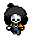 ピクセルワンピース ステッカー ブルック ノーマルサイズ OPX009 ONE PIECE ドット絵 漫画 アニメ キャラクター グッズ
