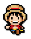 ピクセルワンピース ステッカー ルフィ 新世界ver ノーマルサイズ OPX010 ONE PIECE ドット絵 漫画 アニメ キャラクター グッズ