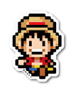 ピクセルワンピース ステッカー ルフィ 新世界ver ミニサイズ OPX010S ONE PIECE ドット絵 漫画 アニメ キャラクター グッズ