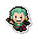 ピクセルワンピース ステッカー ゾロ 新世界ver ミニサイズ OPX011S ONE PIECE ドット絵 漫画 アニメ キャラクター グッズ