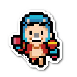ピクセルワンピース ステッカー フランキー 新世界ver ミニサイズ OPX017S ONE PIECE ドット絵 漫画 アニメ キャラクター グッズ