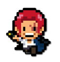 ピクセルワンピース ステッカー シャンクス ノーマルサイズ OPX020 ONE PIECE ドット絵 漫画 アニメ キャラクター グッズ