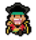 ピクセルワンピース ステッカー 黒ひげ ノーマルサイズ OPX022 ONE PIECE ドット絵 漫画 アニメ キャラクター グッズ