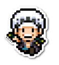 ピクセルワンピース ステッカー ロー ミニサイズ OPX024S ONE PIECE ドット絵 漫画 アニメ キャラクター グッズ