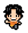 ピクセルワンピース ステッカー エース 幼少期 ノーマルサイズ OPX029 ONE PIECE ドット絵 漫画 アニメ キャラクター グッズ