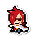 ピクセルワンピース ステッカー イチジ ミニサイズ OPX043S ONE PIECE ドット絵 漫画 アニメ キャラクター グッズ
