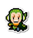 ピクセルワンピース ステッカー ヨンジ ミニサイズ OPX045S ONE PIECE ドット絵 漫画 アニメ キャラクター グッズ