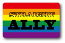 レインボー ステッカー ストレートアライ STRAIGHT ALLY RB003 LGBT ジェンダーシリーズ フラッグ 応援 意思表示 グッズ