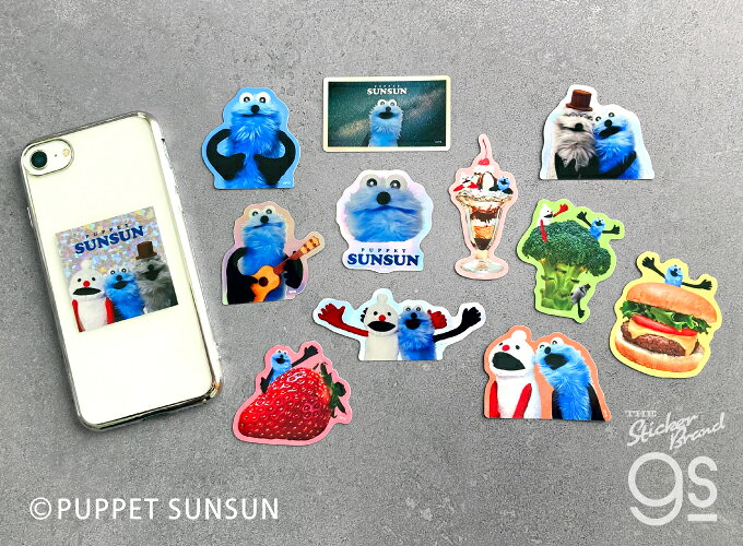 パペットスンスン ホログラムミニステッカー ギター SNS 人気 PUPPET SUNSUN 可愛...