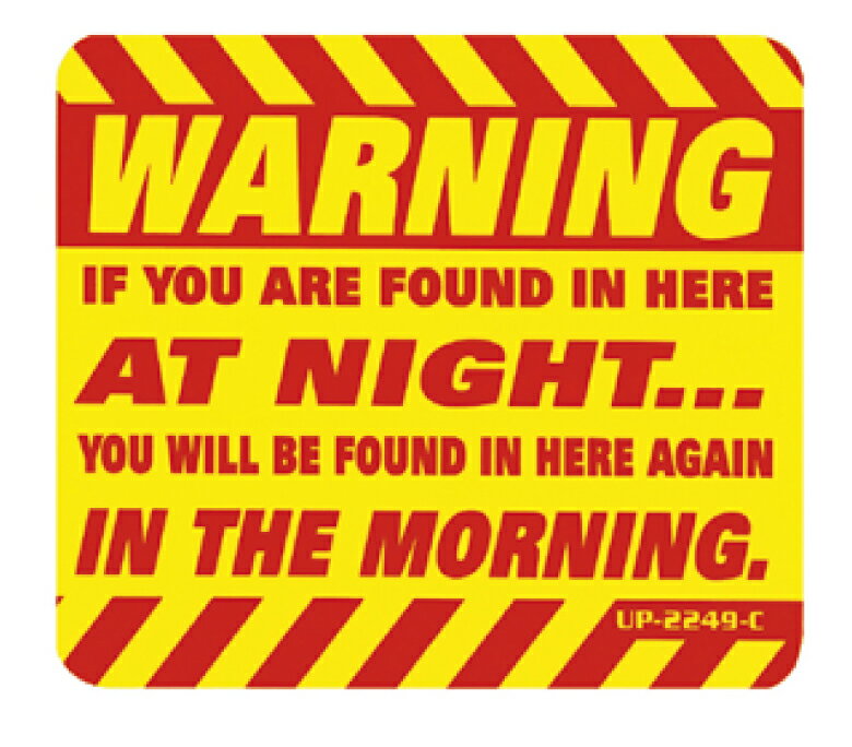 ステッカー No 511 WARNING AT NIGHT