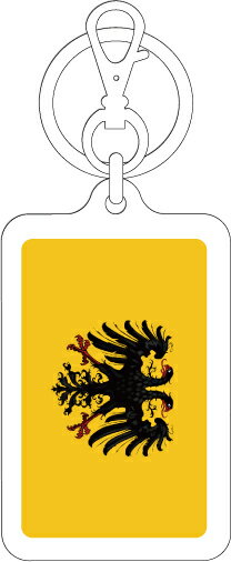 Plastic - KSK376 神聖ローマ HOLY ROMAN 国旗キーホルダー 旅行 国旗 フラッグ スーツケース