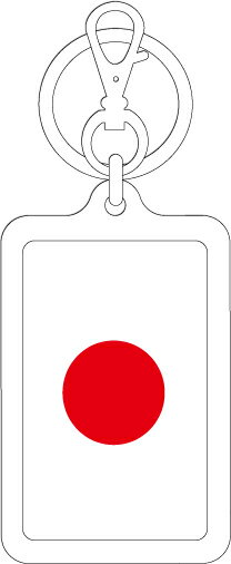 KSK206 日本 JAPAN 国旗キーホルダー 旅行 国旗 フラッグ スーツケース