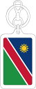 KSK452 ナミビア NAMIBIA 国旗キーホルダー 旅行 国旗 フラッグ スーツケース 1