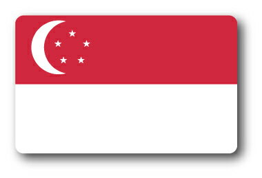 SK216 国旗ステッカー シンガポール S