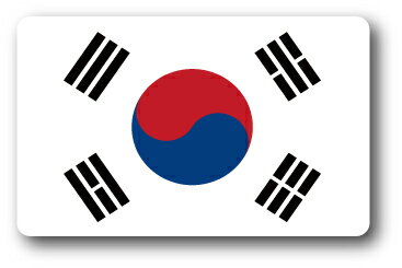 SK221 国旗ステッカー 韓国 KOREA 100円
