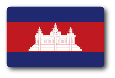 SK253 国旗ステッカー カンボジア CAMBODIA 100円国旗 フラッグ 旅行 スーツケース 車 PC スマホ