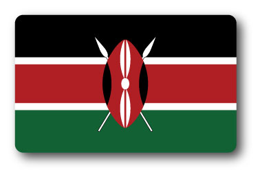 SK255 国旗ステッカー ケニア KENYA 100