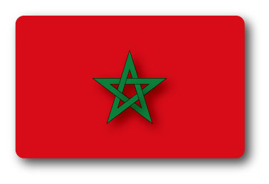 SK256 国旗ステッカー モロッコ MOROCCO
