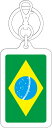 KSK229 ブラジル BRAZIL 国旗キーホルダー 旅行...