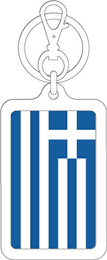KSK246 ギリシャ GREECE 国旗キーホルダー 旅行 国旗 フラッグ スーツケース