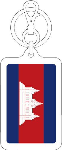 樂天商城 - KSK253 カンボジア CAMBODIA 国旗キーホルダー 旅行 国旗 フラッグ スーツケース