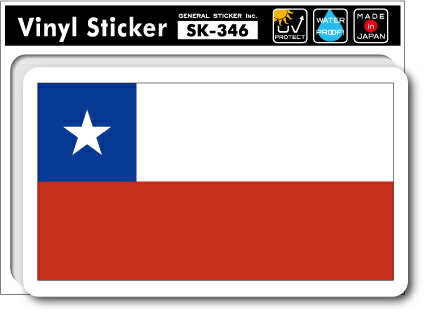 樂天商城 - SK346 国旗ステッカー チリ CHILE 国旗 フラッグ 旅行 スーツケース 車 PC グッズ