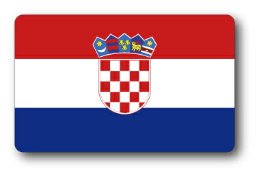 SK366 国旗ステッカー クロアチア CROATIA 100円国旗 フラッグ 旅行 スーツケース 車 PC スマホ