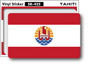 SK422 国旗ステッカー タヒチ TAHITI 100