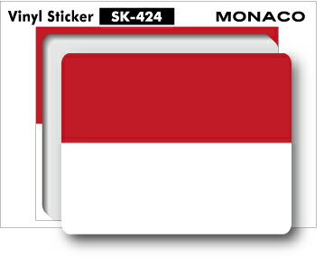 SK424 国旗ステッカー モナコ MONACO 100円国旗 旅行 フラッグ 目印 スーツケース 車 PC スマホ