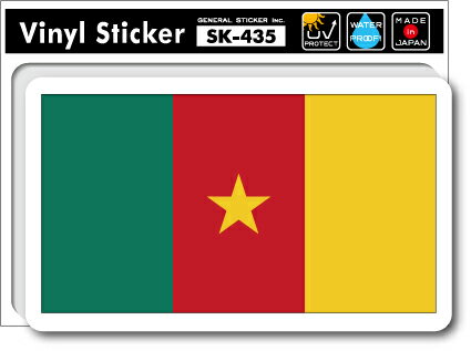 樂天商城 - SK435 国旗ステッカー カメルーン CAMEROON 旅行 フラッグ 目印 スーツケース 車 PC スマホ