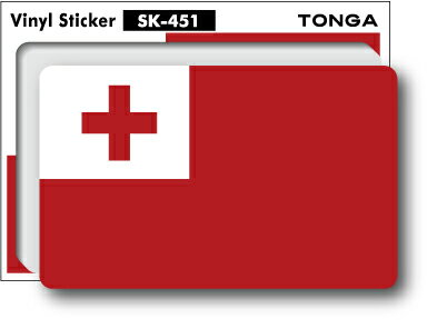 SK451 国旗ステッカー トンガ TONGA 100