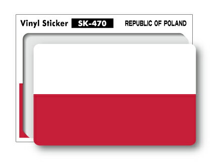 SK470 国旗ステッカー ポーランド POLA