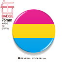 Pansexual パンセクシュアル 全性愛 缶バッジ 76mm ジェンダーシリーズ LGBTQ フラッグ 応援 支援 CBSK018 gs グッズ