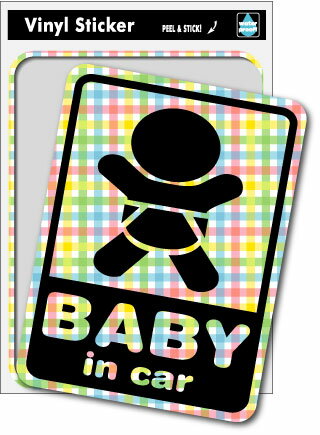 樂天商城 - SK021 Baby in car check1 ベビーインカー 車 出産祝い こども BABY ベビー ステッカー