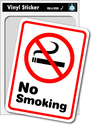 SK030 No Smoking02 �ر쥹�ƥå��� ɽ�� �ٹ� ������ ����ƥꥢ �� ���å�