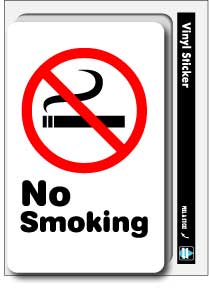 SK096 No Smoking02 �ر쥹�ƥå��� �� ɽ�� �ٹ� ������ ����ƥꥢ �� Ź�� ���å�