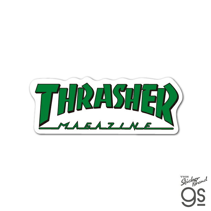 樂天商城 - THRASHER ダイカットステッカー HOMETOWN LOGO GR スラッシャー ロゴ スケボー ブランド ストリート スマホ スーツケース gs 公式グッズ THR001