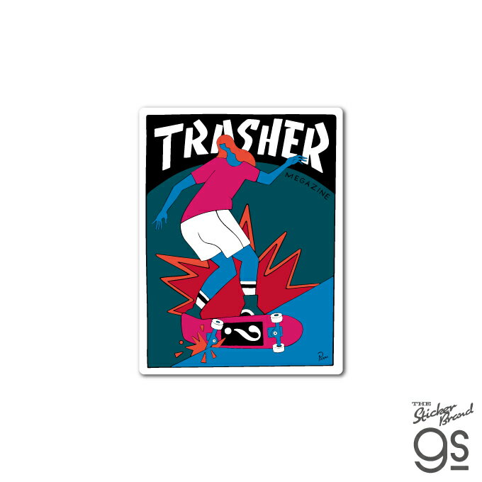 Rakuten - THRASHER ダイカットステッカー THRASHER HURRICANE スラッシャー ロゴ スケボー ブランド ストリート スマホ スーツケース gs 公式グッズ THR013