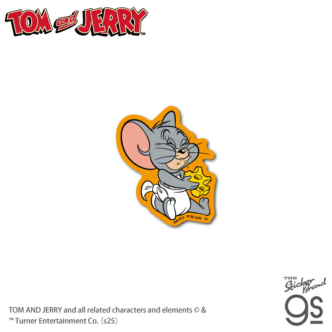 貼紙 - トムとジェリー ダイカットミニステッカー もぐもぐ アニメ 映画 TOM and JERRY 人気 スマホ 可愛い アメリカ キャラクター gs 公式グッズ TMJ012