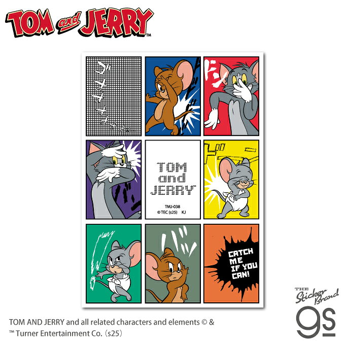 Rakuten - トムとジェリー ビッグサイズステッカー コマアート アニメ 映画 TOM and JERRY 人気 車 可愛い アメリカ キャラクター gs 公式グッズ TMJ038
