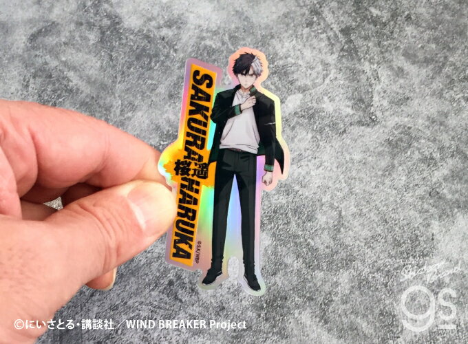 WIND BREAKER ホログラムダイカットステッカー 桃瀬匠 人気 SNS 漫画 アニメ バトル ウィンブレ スマホ ヤンキー キャラクター gs 公式グッズ WBK009 2