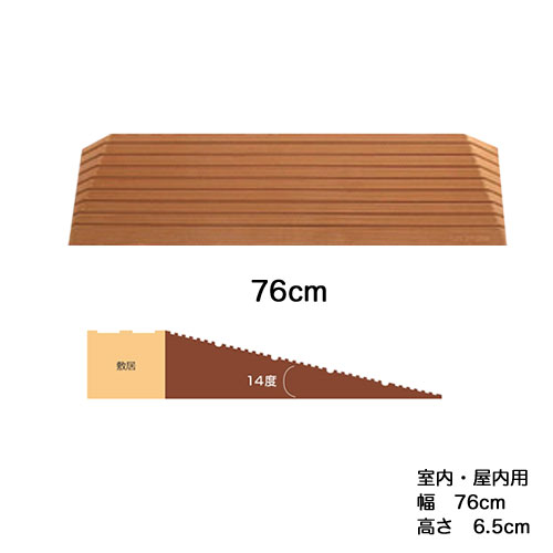 室内用 段差解消スロープ タッチスロープ 幅100cm×高さ2.5cm ライトブラウン 両面テープ式 発泡EVA 日本製（シンエイテクノ）【父の日】