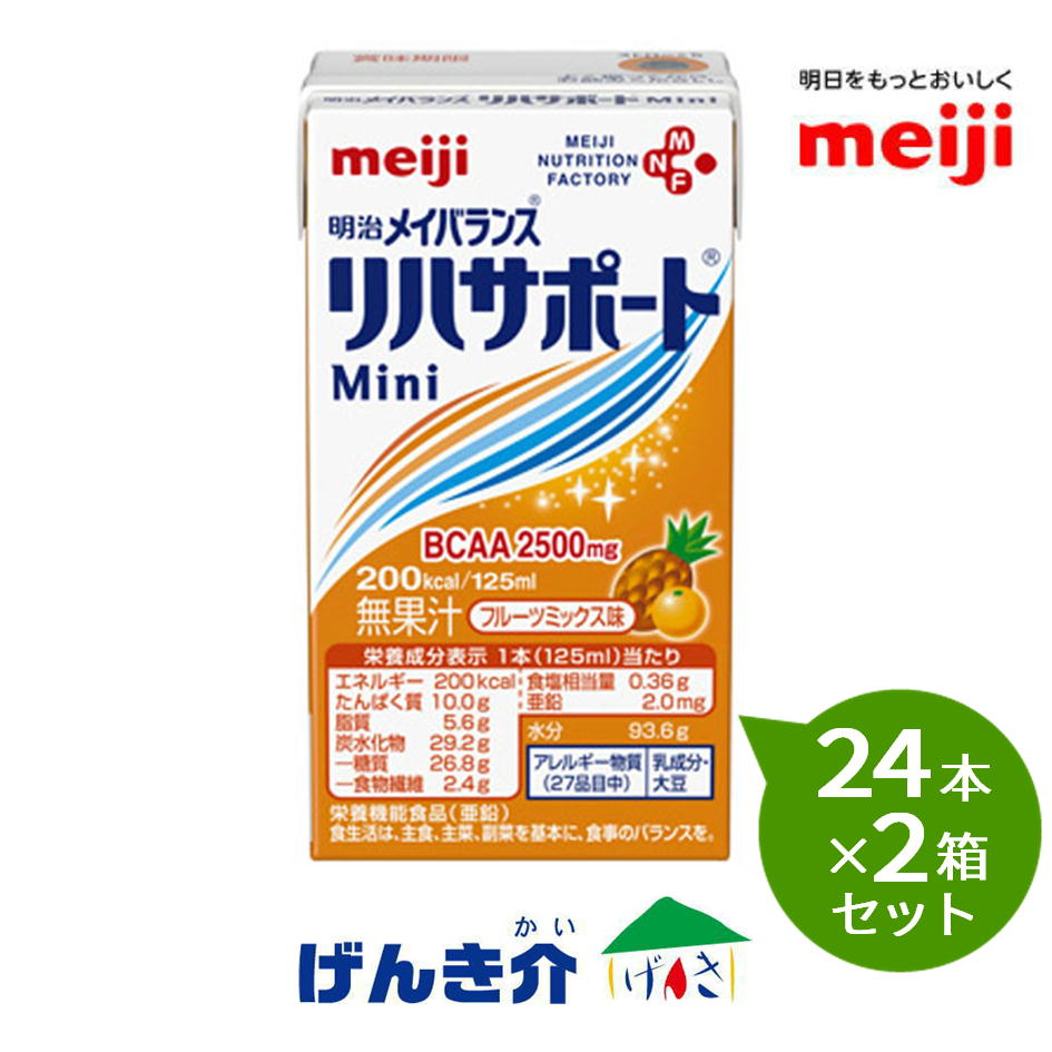 【2箱セット】明治　メイバランスリハサポートMiniフルーツミックス風味リハサポートミニ125ml×24本×2箱セット介護食　栄養機能食品