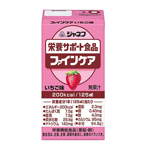 キューピー　ジャネフファインケア　いちご味125ml×12本濃厚流動食　200Kcal