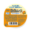 ■特徴 ・食べきりサイズでコンパクトに。 ・ごはん約1杯分のエネルギー。 ・やわらかく食べやすい。 ・n-6・n-3系脂肪酸の絶妙なバランス。 ・たんぱく質は0gしかも低Na、K、P。 食欲がなくても食べやすく、すっきりとした甘さ。 スプーンですくいやすく、なめらかで舌でつぶせる柔らかさ。 粉飴はデンプンを分解したもので、マルトデキストリンを主成分とした甘みが低い糖質です。 長年、医療機関でエネルギー補給用食品として、使用されております。 たんぱく質やミネラルを制限されている方、また高齢者や術後回復の方にも適しています。 ■原材料 マンゴー味 植物油脂（国内製造）、マルトデキストリン、砂糖、寒天／ゲル化剤（加工デンプン、増粘多糖類）、乳化剤、香料、乳酸Ca、酸味料、カロテノイド色素 ■栄養成分1袋52gあたり エネルギー:160kcal タンパク質:0g 脂質:11.2g 炭水化物：15.5g カリウム：1〜4mg リン：0〜1mg 水分：25g 食塩相当量：0.005g ■保存方法 直射日光、高温多湿を避けて保存してください。 ■賞味期限 6ヶ月 ■ご注意 ・開封時の液こぼれにご注意ください。 ・本品は冷やすとより1っ層おいしく召し上がれますが、冷凍はお止めください。 ・まれにある黒い点は原料由来です。品質に問題はありません。 ・”粉飴ムース”はエネルギー補給を目的とした商品であり、カロリー摂取を控えたい方にはおすすめしません。 　ご使用の際はかかりつけの医師、または栄養士にご相談ください。タンパク質0g 低カリウム 低リン 低塩分