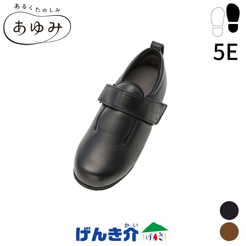［直送品］片足のみ販売介護シューズ ダブルマジックIII 合皮 外出用5E S～6L（21.0～28.5）足幅 やや幅広サイズ5E 屋外 外出徳武産業 1316 W201369［直送品以外と同梱不可］