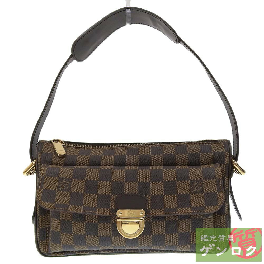 【中古】LOUIS VUITTON ルイ・ヴィトン ダミエ ラヴェッロGM ハンドバッグ ショルダーバッグ エベヌ N60006 レディース【質屋】【代引き手数料無料】