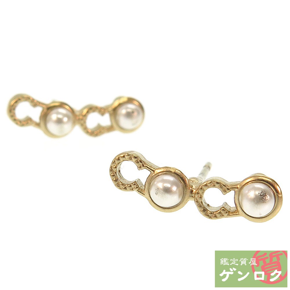 【中古】 シャネル COCOロゴ ピアス メッキ CHANEL【質屋】【代引き手数料無料】